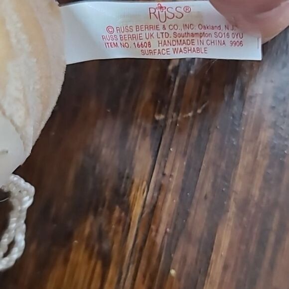 Vintage Russ Berrie & Co Plush Shabby Chic Tassel Christmas Tree Ornament #16608 - Picture 5 of 9